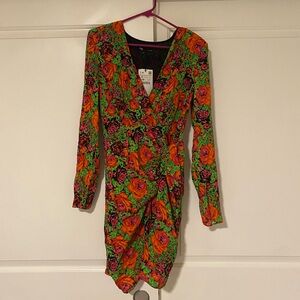 Zara Floral Long Sleeve Dress